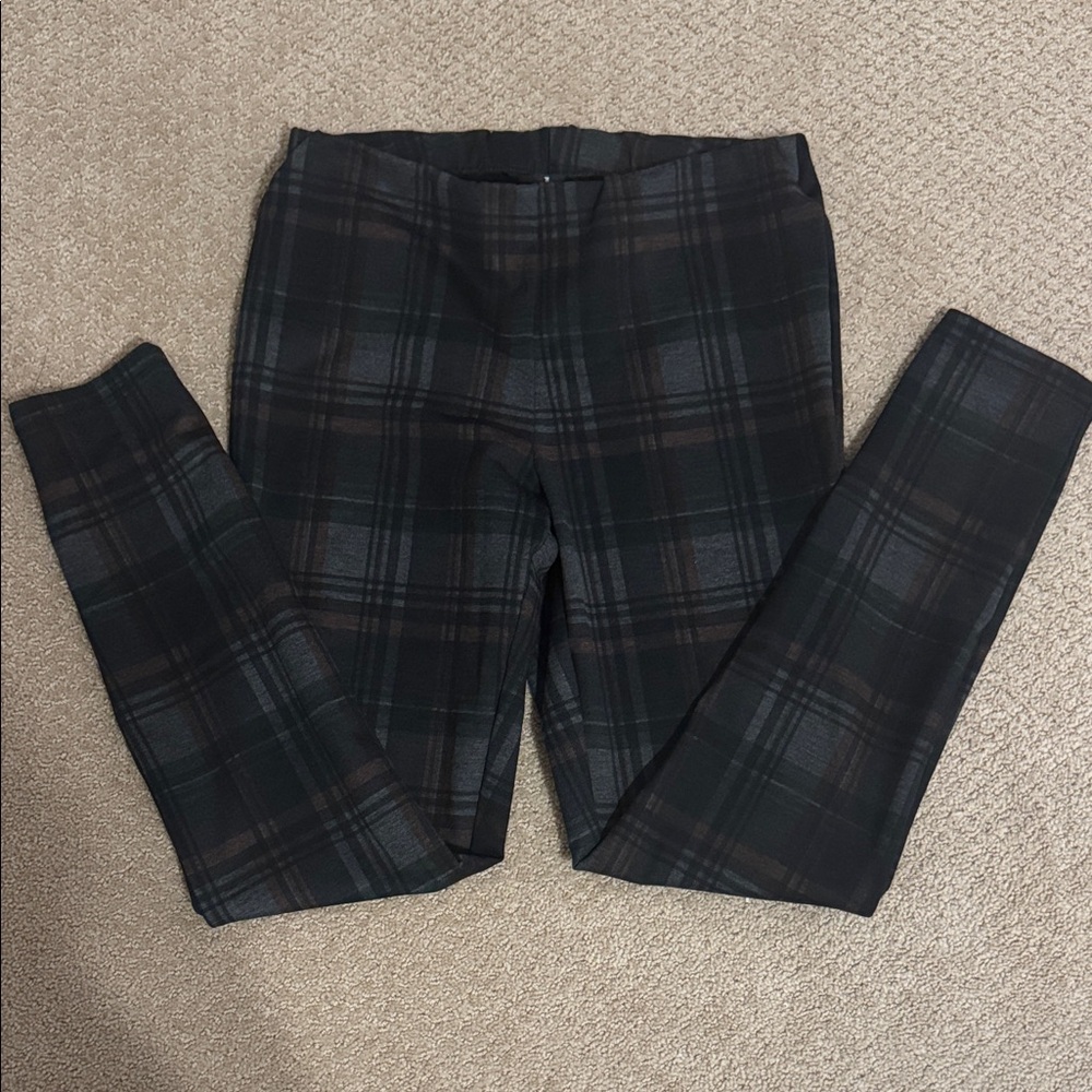 Jules & Leopold Plaid Pants - Black and Green